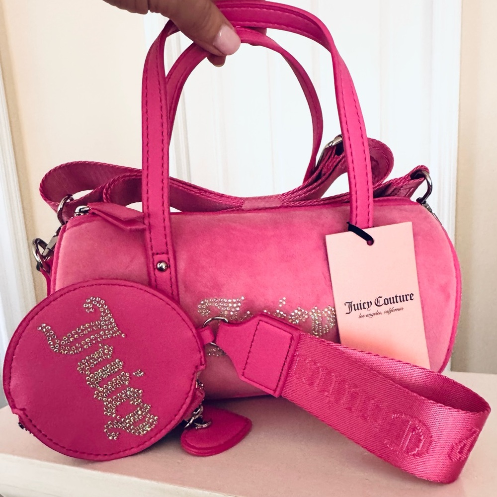 Juicy Couture Pink Barrel Bag Set NWT